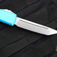 Microtech Ultratech OTF Knife- Tanto Edge- Turquoise Handle- Stonewash Blade 123-10 TQ