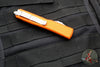 Microtech Ultratech OTF Knife- Tanto Edge- Orange Handle- Apocalyptic Full Serrated Blade 123-12 APOR