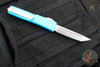 Microtech Ultratech OTF Knife- Tanto Edge- Turquoise Handle- Stonewash Full Serrated Blade 123-12 TQ