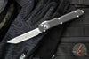 Microtech Ultratech OTF Knife- Tanto Edge- Black Handle- Stonewash Full Serrated Blade 123-12