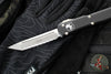 Microtech Ultratech OTF Knife- Tanto Edge- Black Handle- Stonewash Full Serrated Blade 123-12