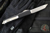 Microtech Ultratech OTF Knife- Tanto Edge- Black Handle- Stonewash Full Serrated Blade 123-12