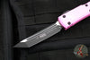 Microtech Ultratech OTF Knife- Tanto Edge- Blasted Barbie Pink- Black Finished Blade 123-1 BPK