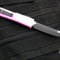 Microtech Ultratech OTF Knife- Tanto Edge- Blasted Barbie Pink- Black Finished Blade 123-1 BPK