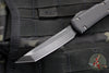 Microtech Ultratech OTF Knife- Shadow Edition- Tanto Edge- Black Handle- Black DLC Plain Edge Blade- Deep Engraved Clip 123-1 DLCTSH
