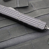 Microtech Ultratech OTF Knife- Delta- SHADOW- Tanto Edge- Frag Black Handle- Black DLC Plain Edge Blade- DLC HW- Nickel Boron Internals 123-1UT-DSH