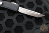 Microtech Ultratech OTF Knife- Tanto Edge- Black Handle- Satin Full Serrated Blade 123-6