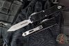 Microtech UTX-85 OTF Knife- GEN IV- Spartan Edge- Black Topographic Patterned Handle- Apocalyptic Finished Blade 12304TP-10 AP