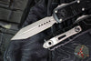 Microtech UTX-85 OTF Knife- GEN IV- Spartan Edge- Black Topographic Patterned Handle- Apocalyptic Finished Blade 12304TP-10 AP