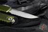 Microtech UTX-85 OTF Knife- GEN IV- Single Edge- OD Green Handle- Apocalyptic Part Serrated Blade 12314-11 APOD