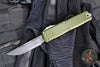 Microtech UTX-85 OTF Knife- GEN IV- Single Edge- OD Green Handle- Stonewash Part Serrated Blade 12314-11 OD