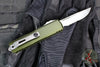Microtech UTX-85 OTF Knife- GEN IV- Single Edge- OD Green Handle- Stonewash Part Serrated Blade 12314-11 OD