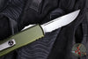 Microtech UTX-85 OTF Knife- GEN IV- Single Edge- OD Green Handle- Stonewash Part Serrated Blade 12314-11 OD