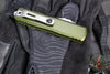 Microtech UTX-85 OTF Knife- GEN IV- Single Edge- OD Green Handle- Stonewash Part Serrated Blade 12314-11 OD