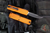 Microtech UTX-85 OTF Knife- GEN IV- Single Edge- Orange Handle- Black Blade 12314-1 OR