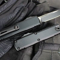 Microtech UTX-85 OTF Knife- GEN IV- Single Edge- Tactical- Black Handle- Black Blade 12314-1 T