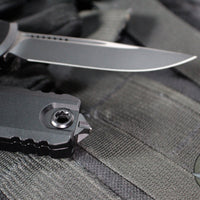 Microtech UTX-85 OTF Knife- GEN IV- Single Edge- Tactical- Black Handle- Black Blade 12314-1 T