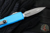 Microtech UTX-85 OTF Knife- GEN III- Double Edge- Blue Handle- Apocalyptic Blade 1232-10 APBL