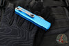Microtech UTX-85 OTF Knife- GEN III- Double Edge- Blue Handle- Apocalyptic Blade 1232-10 APBL