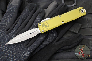 Microtech UTX-85 OTF Knife- GEN III- Double Edge- OD Green Handle- Apocalyptic Blade 1232-10 APOD