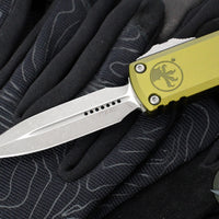 Microtech UTX-85 OTF Knife- GEN III- Double Edge- OD Green Handle- Apocalyptic Blade 1232-10 APOD