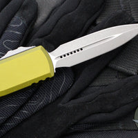 Microtech UTX-85 OTF Knife- GEN III- Double Edge- OD Green Handle- Apocalyptic Blade 1232-10 APOD