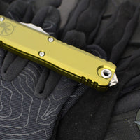 Microtech UTX-85 OTF Knife- GEN III- Double Edge- OD Green Handle- Apocalyptic Blade 1232-10 APOD
