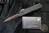 Marfione Select UTX-85 OTF Knife- GEN III- Double Edge- Black Handle- Baker Forge Coppermai Damascus Blade 1232-16 MS1