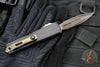 Marfione Select UTX-85 OTF Knife- GEN III- Double Edge- Black Handle- Baker Forge Coppermai Damascus Blade 1232-16 MS1