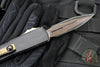 Marfione Select UTX-85 OTF Knife- GEN III- Double Edge- Black Handle- Baker Forge Coppermai Damascus Blade 1232-16 MS1