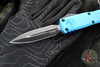 Microtech UTX-85 OTF Knife- GEN III- Double Edge- Blue Handle- Black Blade 1232-1 BL