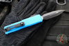 Microtech UTX-85 OTF Knife- GEN III- Double Edge- Blue Handle- Black Blade 1232-1 BL