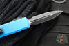 Microtech UTX-85 OTF Knife- GEN III- Double Edge- Blue Handle- Black Blade 1232-1 BL