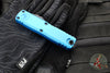 Microtech UTX-85 OTF Knife- GEN III- Double Edge- Blue Handle- Black Blade 1232-1 BL