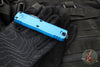 Microtech UTX-85 OTF Knife- GEN III- Double Edge- Blue Handle- Black Full Serrated Blade 1232-3 BL