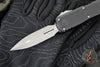 Microtech UTX-85 OTF Knife- GEN IV- Double Edge- Black Handle- Apocalyptic Finished Blade 12324-10 AP