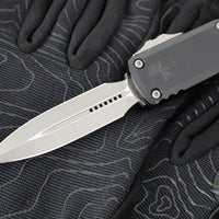 Microtech UTX-85 OTF Knife- GEN IV- Double Edge- Black Handle- Apocalyptic Finished Blade 12324-10 AP