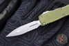 Microtech UTX-85 OTF Knife- GEN IV- Double Edge- OD Green Handle- Apocalyptic Part Serrated Blade 12324-11 APOD