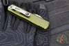 Microtech UTX-85 OTF Knife- GEN IV- Double Edge- OD Green Handle- Apocalyptic Part Serrated Blade 12324-11 APOD