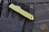 Microtech UTX-85 OTF Knife- GEN IV- Double Edge- OD Green Handle- Apocalyptic Part Serrated Blade 12324-11 APOD