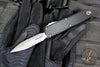 Microtech UTX-85 OTF Knife- GEN IV- Double Edge- Black Handle- Apocalyptic Finished Part Serrated Blade 12324-11 AP