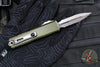 Microtech UTX-85 OTF Knife- GEN IV- Double Edge- OD Green Handle- Stonewash Part Serrated Blade 12324-11 OD