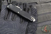 Microtech UTX-85 OTF Knife- GEN IV- Double Edge- Black Handle- Stonewash Part Serrated Blade 12324-11