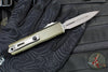 Microtech UTX-85 OTF Knife- GEN IV- Double Edge- OD Green Handle- Apocalyptic Full Serrated Blade 12324-12 APOD