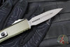 Microtech UTX-85 OTF Knife- GEN IV- Double Edge- OD Green Handle- Apocalyptic Full Serrated Blade 12324-12 APOD