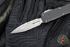 Microtech UTX-85 OTF Knife- GEN IV- Double Edge- Black Handle- Apocalyptic Full Serrated Blade 12324-12 AP