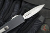 Microtech UTX-85 OTF Knife- GEN IV- Double Edge- Black Handle- Apocalyptic Full Serrated Blade 12324-12 AP