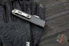 Microtech UTX-85 OTF Knife- GEN IV- Double Edge- Black Handle- Apocalyptic Full Serrated Blade 12324-12 AP