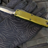 Microtech UTX-85 OTF Knife- GEN IV- Double Edge- OD Green Handle- Black Blade 12324-1 OD