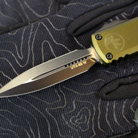 Microtech UTX-85 OTF Knife- GEN IV- Double Edge- OD Green Handle- Black Blade 12324-1 OD
